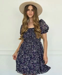 BT Salma Floral Smocked Babydoll Dress