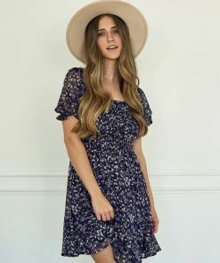 BT Salma Floral Smocked Babydoll Dress