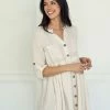 BT Yolanda Cotton Button Down Babydoll Dress BRIDAL 1 BT Yolanda Cotton Button Down Babydoll Dress BRIDAL