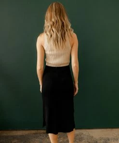 WL Robbie Ribbed Knit Midi Skirt