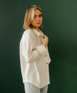 WL TOPS Ysabel Soft Ribbed Shacket Top - Cream 7 WL TOPS Ysabel Soft Ribbed Shacket Top - Cream