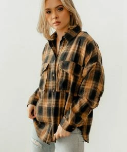 BT TOPS Grizzly Peak Plaid Button Down Top