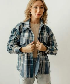 BT Nicolas Plaid Button Down Shacket