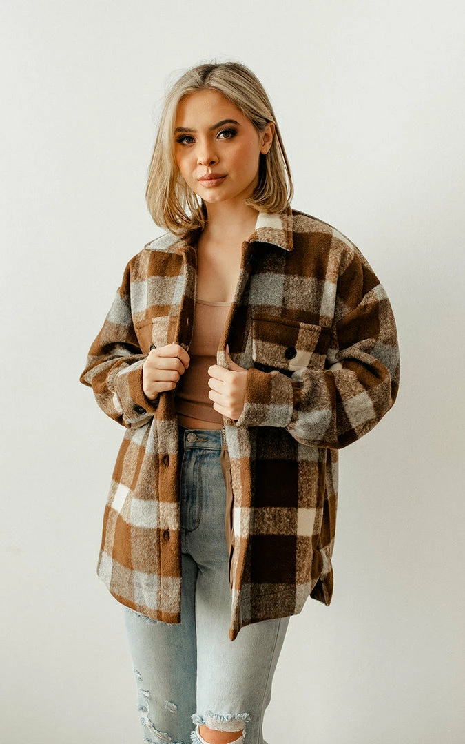 BT Give Thanks Plaid Button Down Jacket OUTERWEAR 4 BT Give Thanks Plaid Button Down Jacket OUTERWEAR