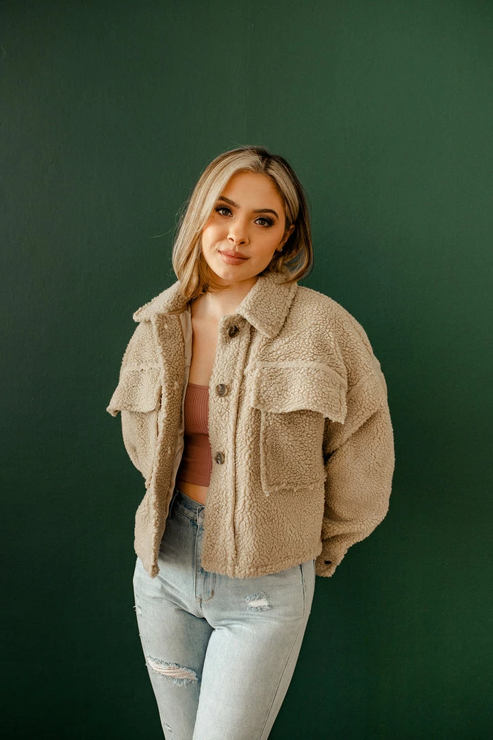 BT Rockford Pocketed Sherpa Jacket - Mocha 5 BT Rockford Pocketed Sherpa Jacket - Mocha