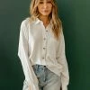 WL Roscoe Linen Button Down Top - Ivory TOPS