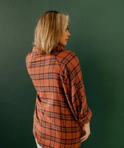 BT Thomas Plaid Button Down Top