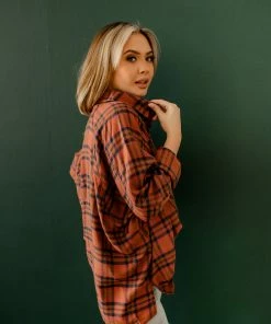 BT Thomas Plaid Button Down Top
