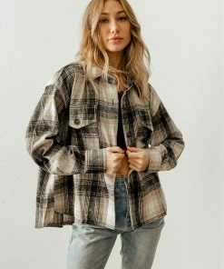 BT Jamie Cotton Plaid Button Down Top