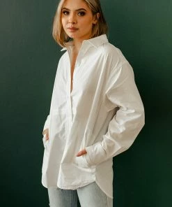 BT TOPS Crisp Cotton Button Down Shirt