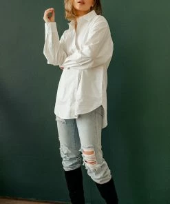 BT TOPS Crisp Cotton Button Down Shirt