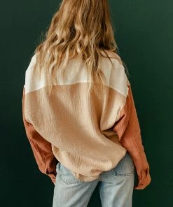 BT Eureka Cotton Contrast Button Down Shirt TOPS