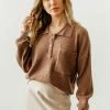 BT Dutch Knit Button Down Placket Sweater