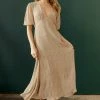 BT BUMP FRIENDLY Massimo Puff Sleeve Maxi Dress