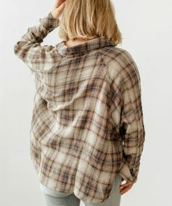 BT TOPS Sienna Dolman Button Down Plaid Top