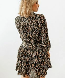 BT Brookie Floral Crinkled Mini Dress