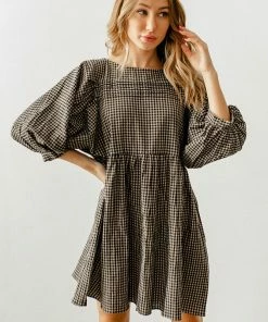 BT Laila Gingham Babydoll Dress BUMP FRIENDLY
