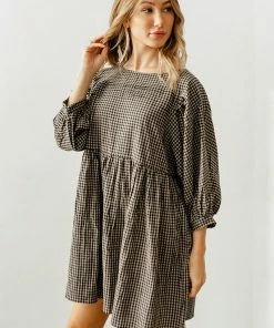 BT Laila Gingham Babydoll Dress BUMP FRIENDLY