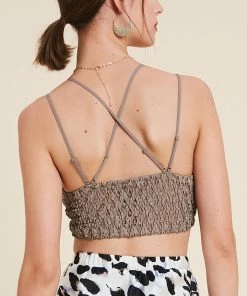 WL Cassie Padded Lace Bralette - Cocoa