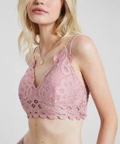 WL Cassie Padded Lace Bralette - Mauve ACCESSORIES