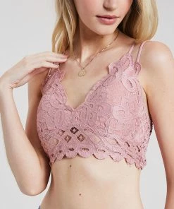 WL Cassie Padded Lace Bralette - Mauve ACCESSORIES