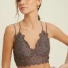 WL ACCESSORIES Cassie Padded Lace Bralette - Midnight 1 WL ACCESSORIES Cassie Padded Lace Bralette - Midnight