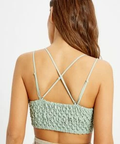 WL ACCESSORIES Cassie Padded Lace Bralette -Sage 11 WL ACCESSORIES Cassie Padded Lace Bralette -Sage