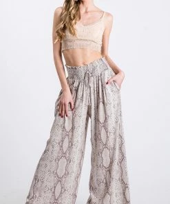 GEE GEE Zarah High Rise Smocked Pants MADE IN THE USA