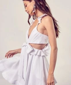 DO + BE COLLECTION Aleena Ruffle Cut Out Dress - White 23 DO + BE COLLECTION Aleena Ruffle Cut Out Dress - White