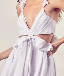 DO + BE COLLECTION Aleena Ruffle Cut Out Dress - White 25 DO + BE COLLECTION Aleena Ruffle Cut Out Dress - White
