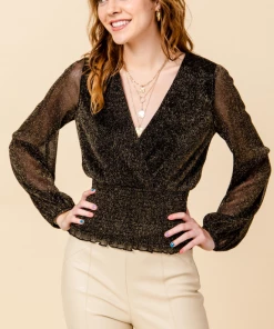 HYFVE Look And Glisten Glitter Top DATE NIGHT